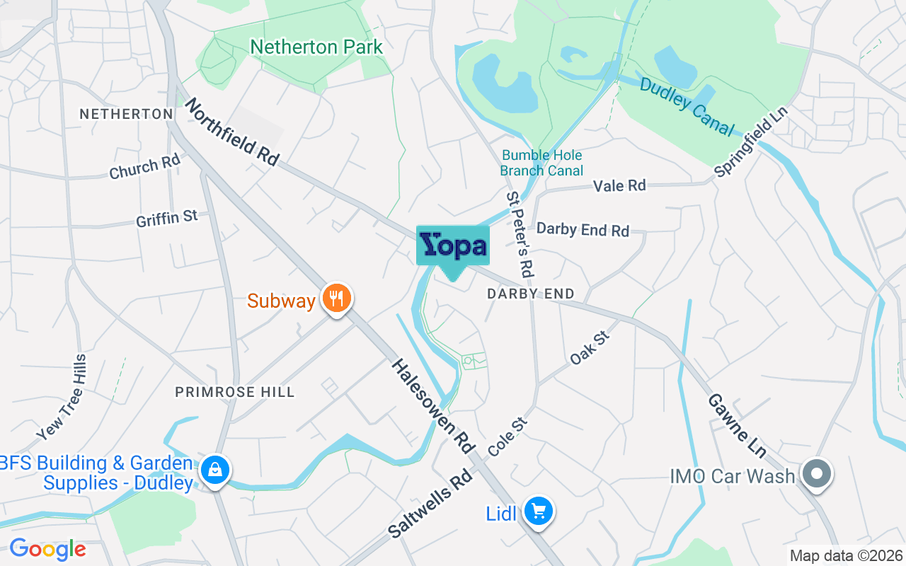 Map showing the location of DY2 9LD