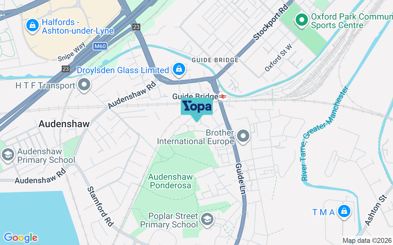 Map showing the location of M34 5HZ
