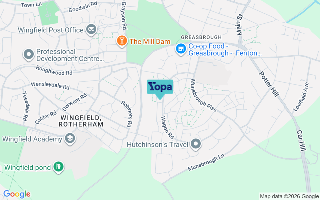 Map showing the location of S61 4QF