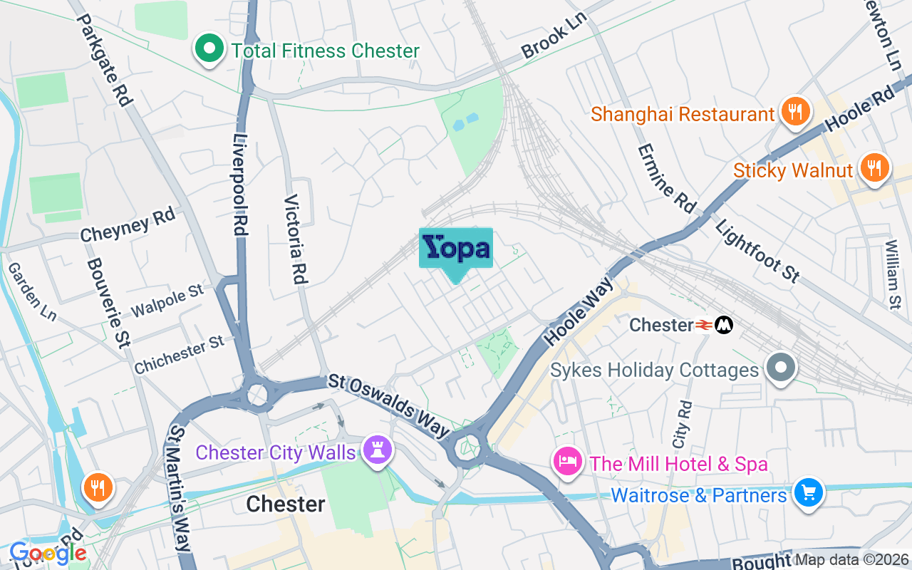Map showing the location of CH1 3JG