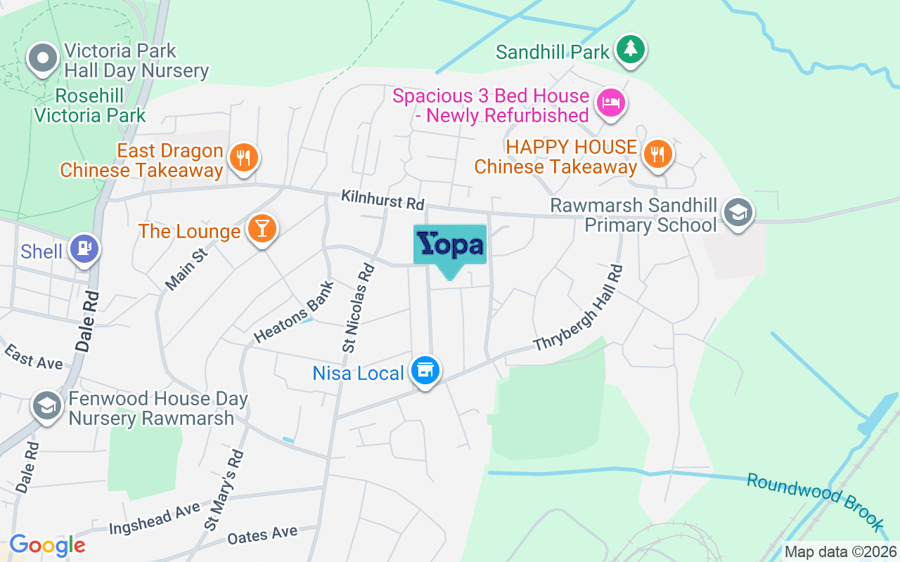 Map showing the location of S62 5JW