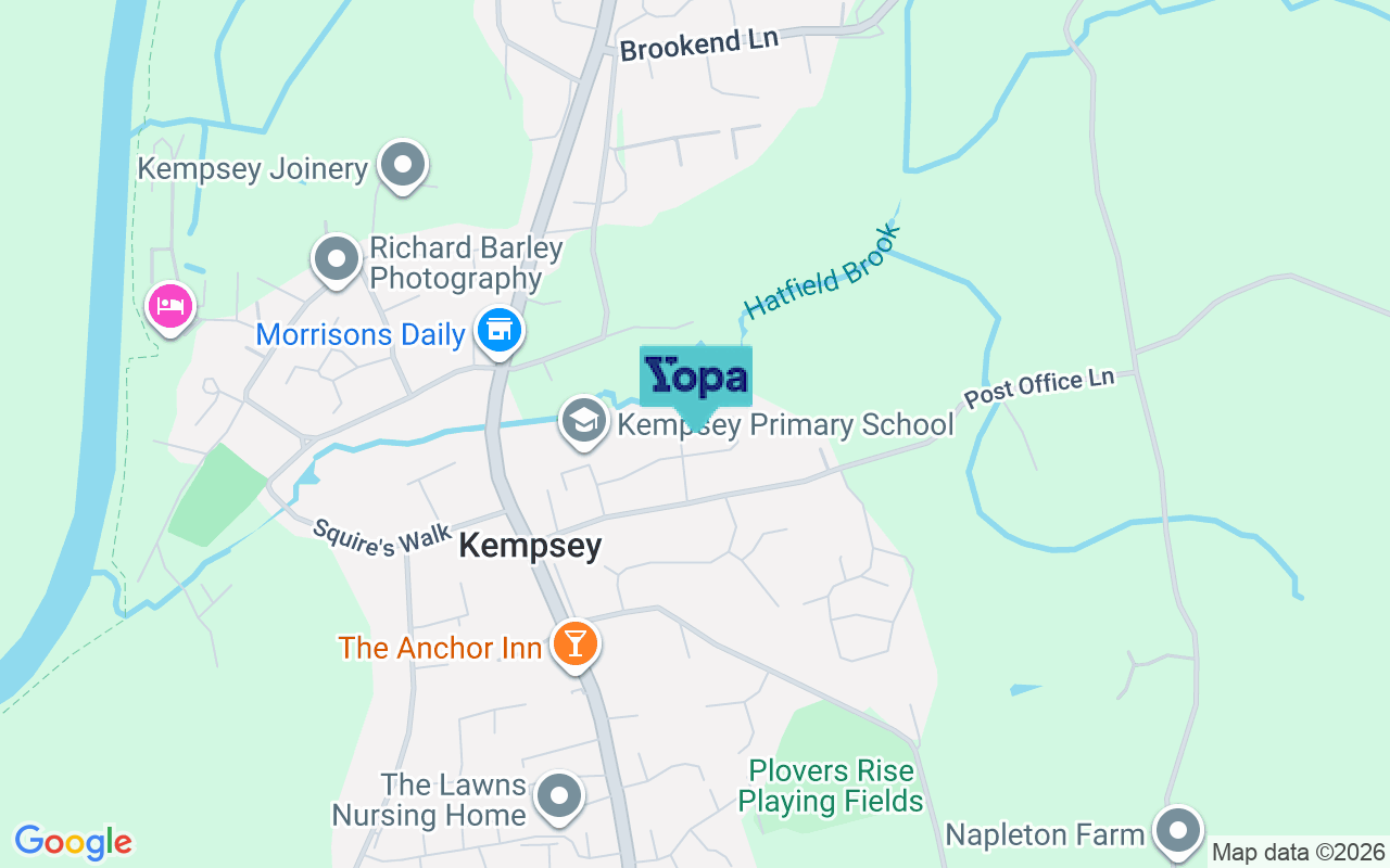 Map showing the location of WR5 3NU