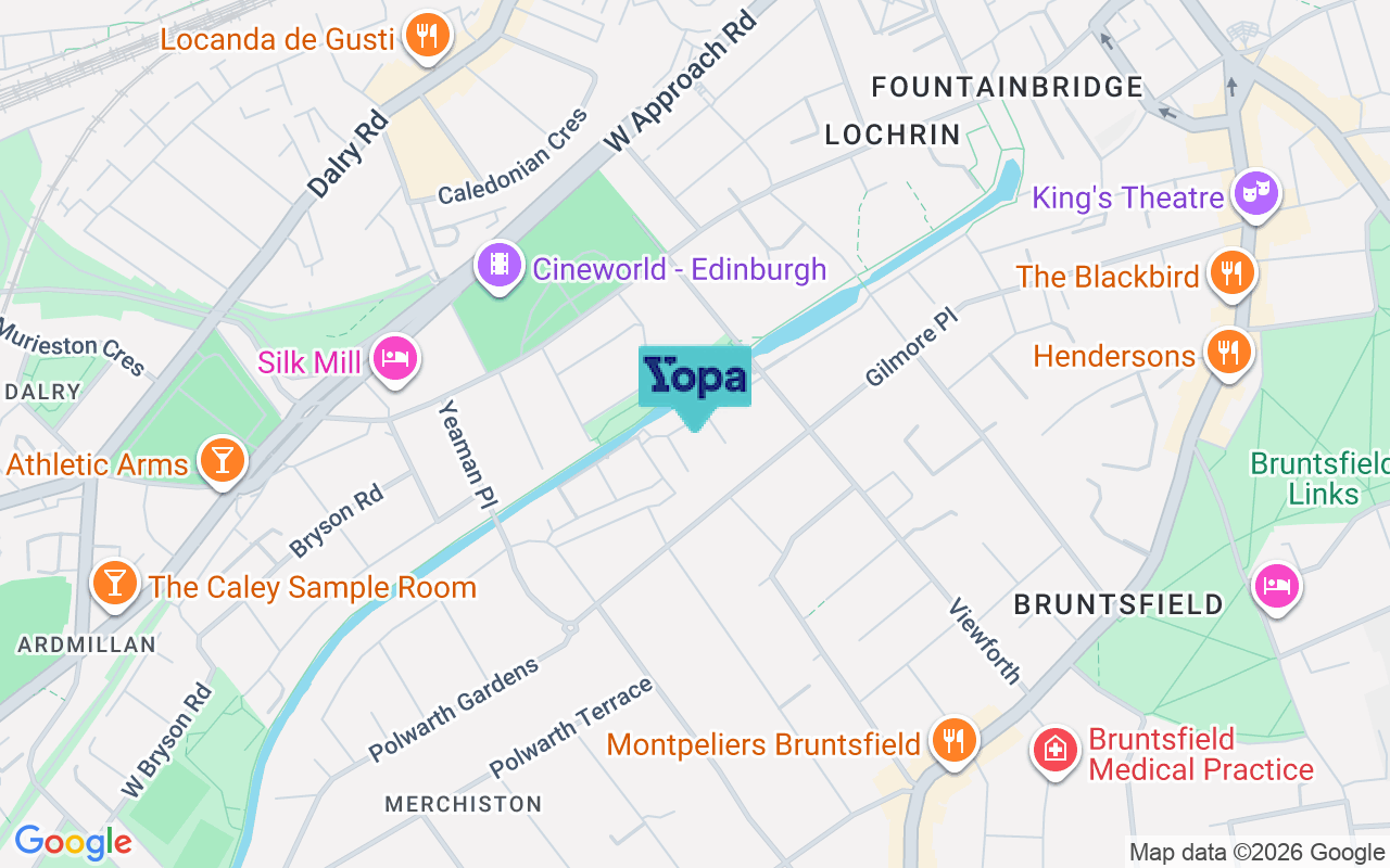 Map showing the location of EH11 1JJ
