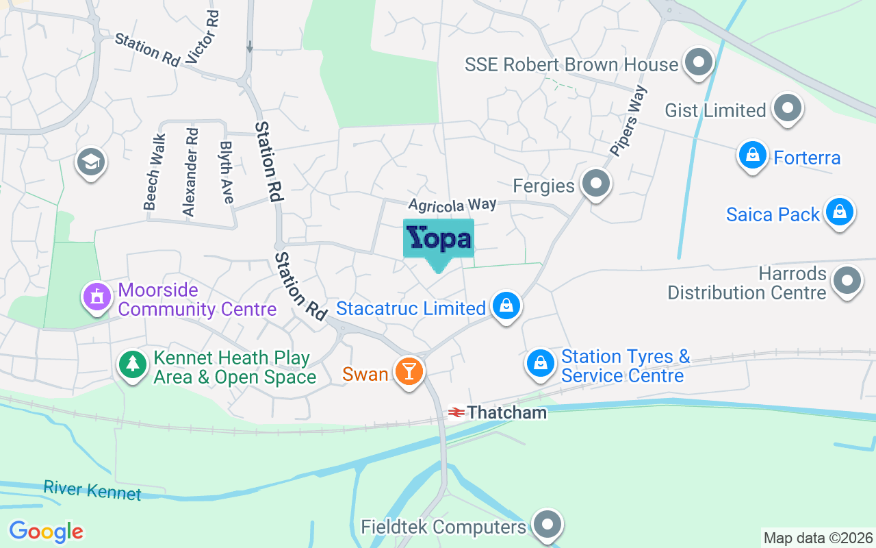 Map showing the location of RG19 4GZ