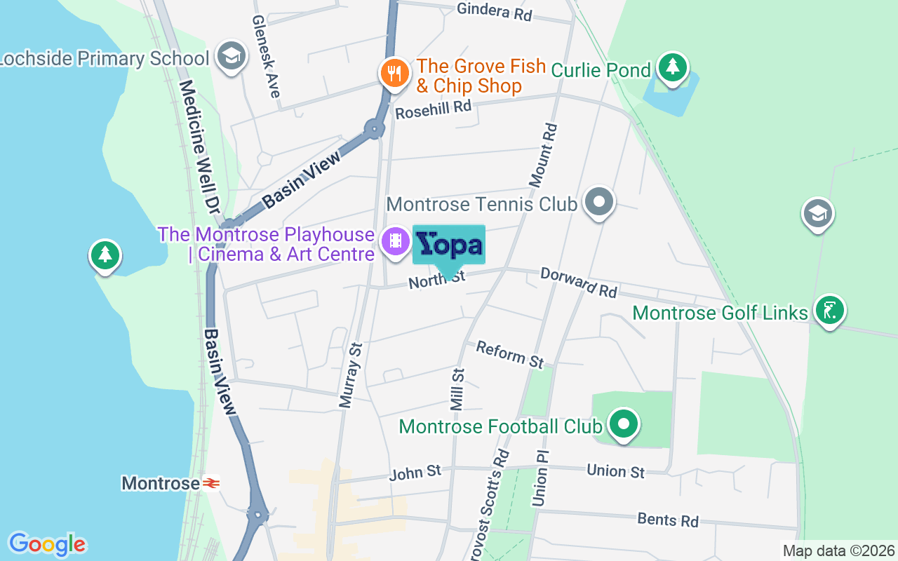 Map showing the location of DD10 8NG