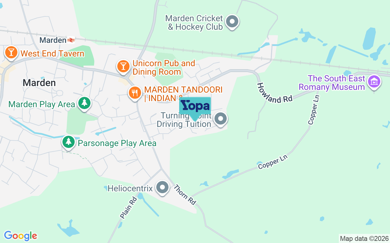 Map showing the location of TN12 9GS