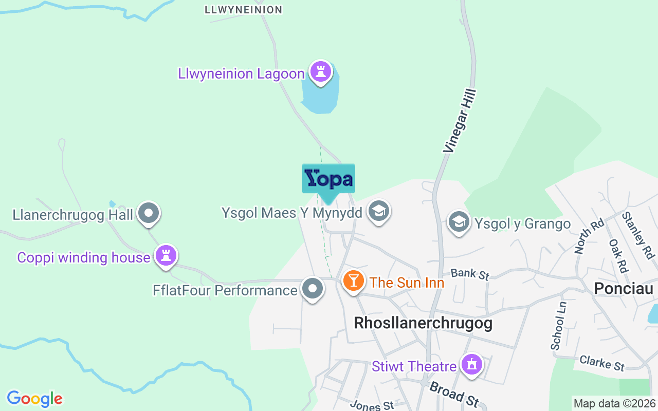 Map showing the location of LL14 2LS
