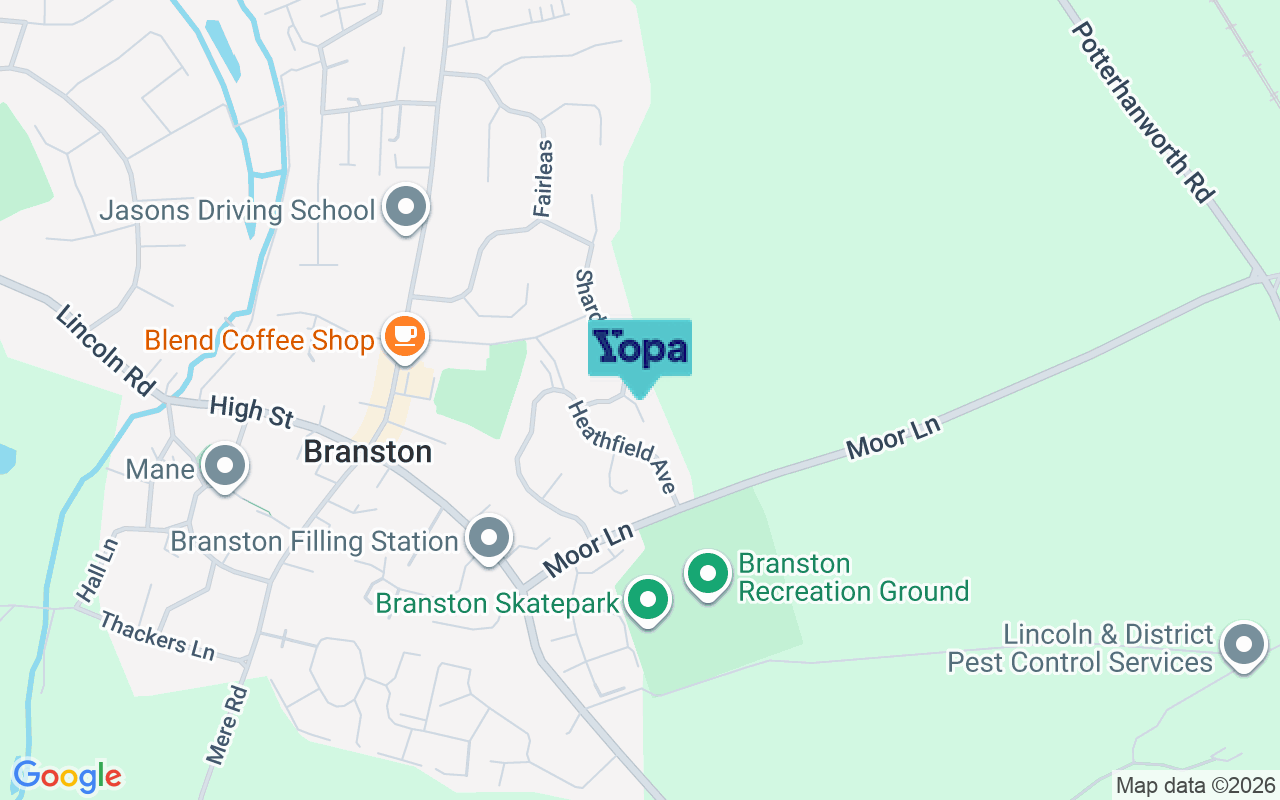 Map showing the location of LN4 1UL