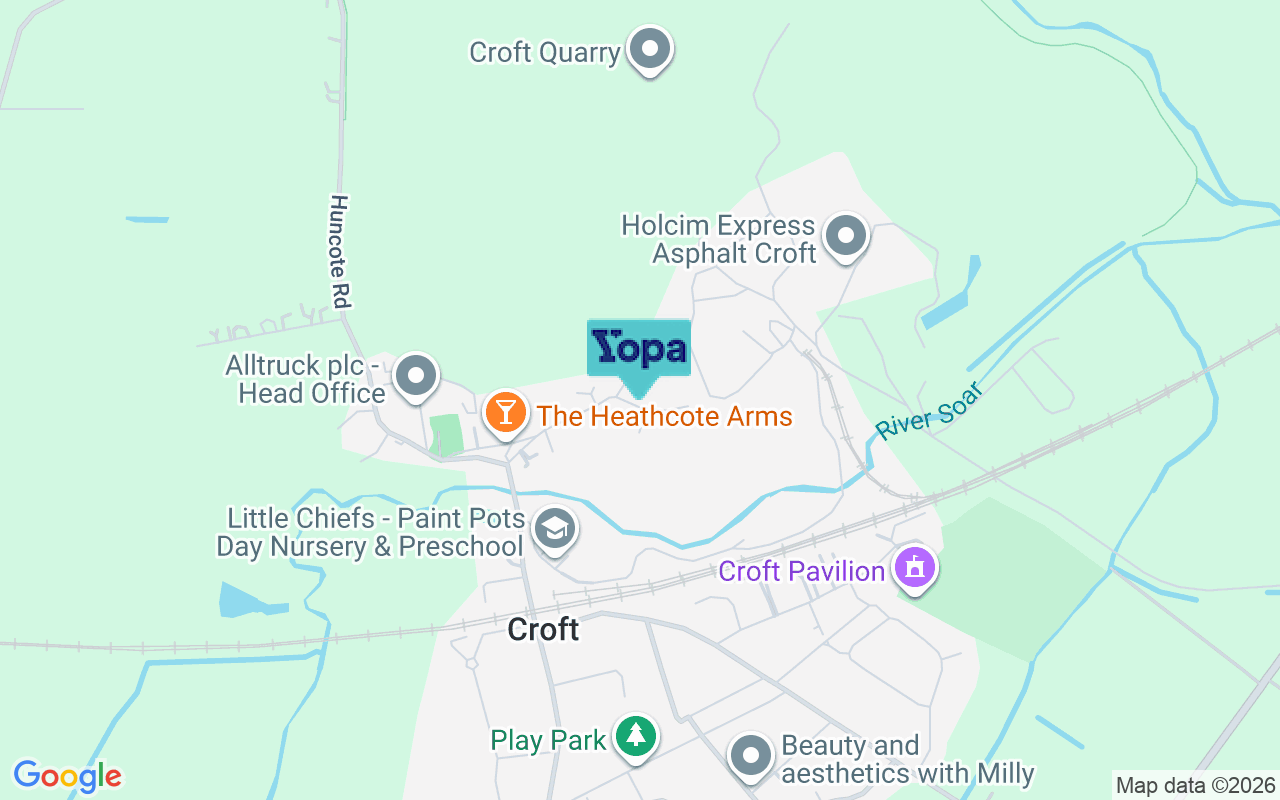 Map showing the location of LE9 3EQ
