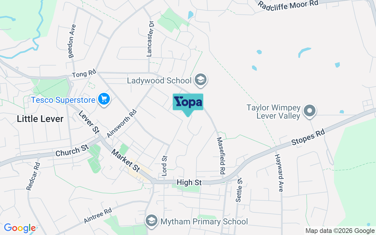 Map showing the location of BL3 1LY