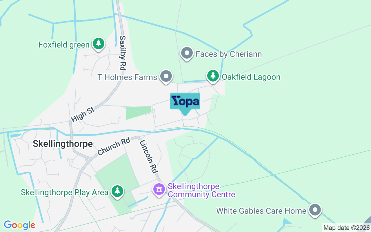 Map showing the location of LN6 5XB