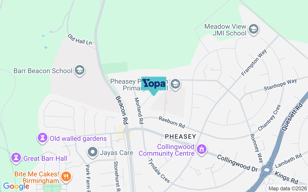 Map showing the location of B43 7DJ