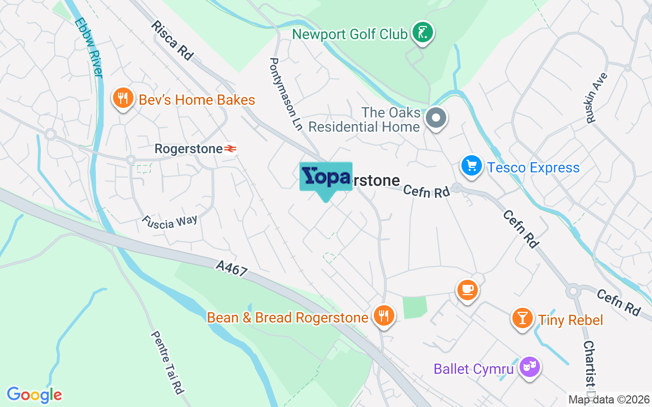 Map showing the location of NP10 9FU