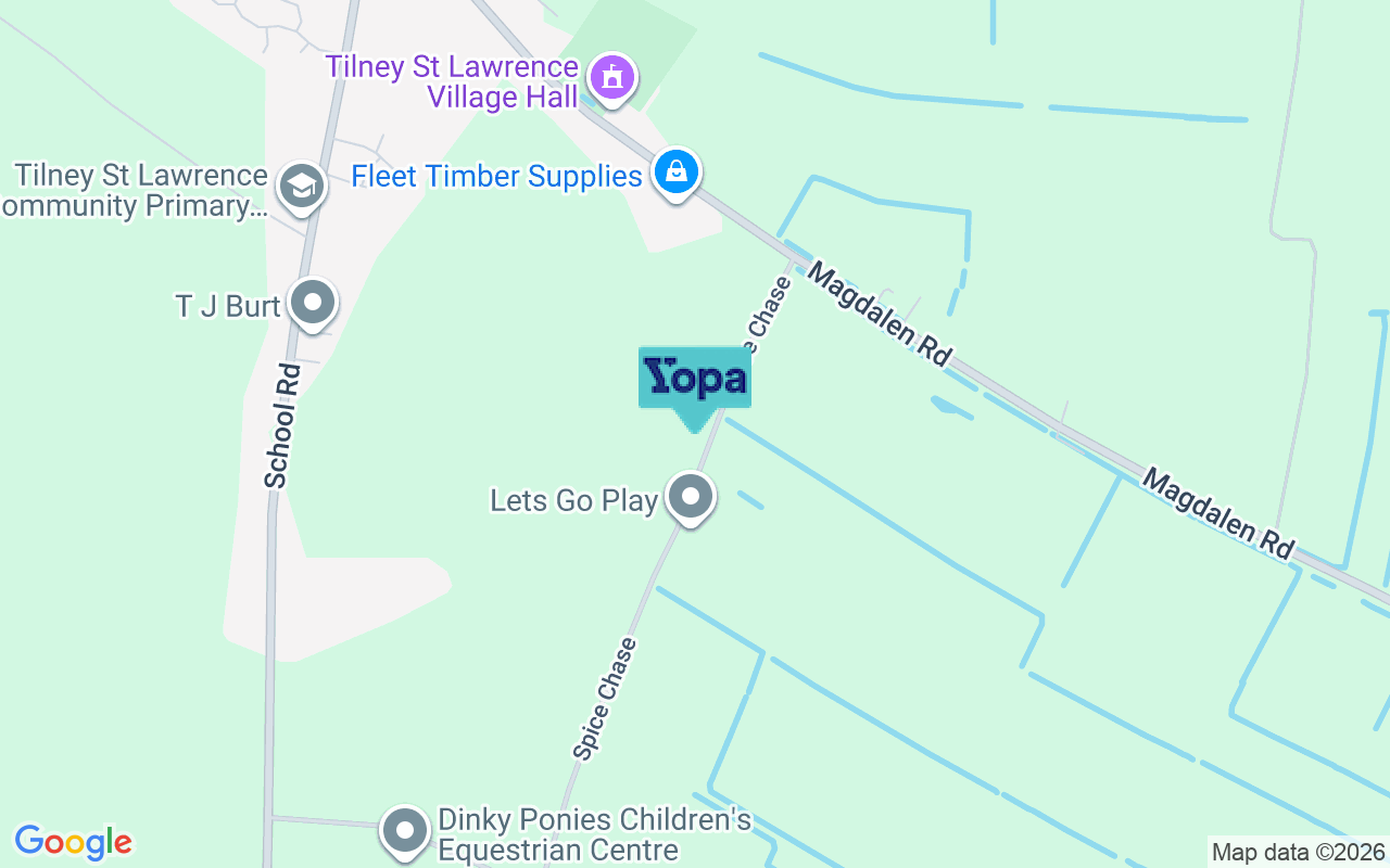 Map showing the location of PE34 4RD