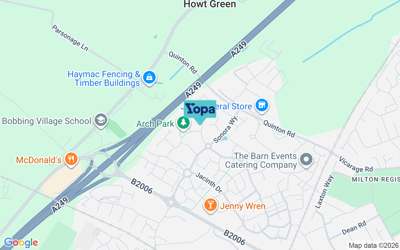 Map showing the location of ME10 5JE
