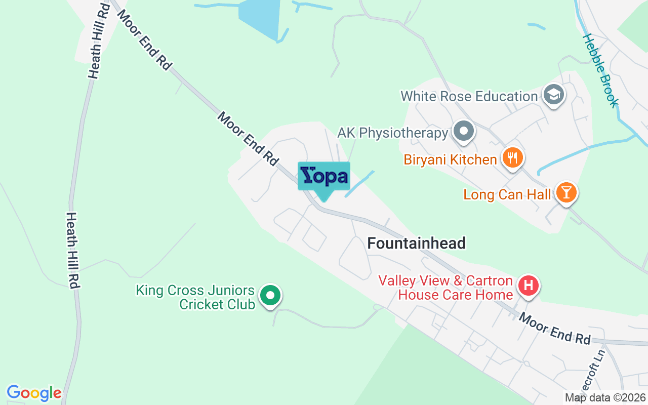 Map showing the location of HX2 0RH