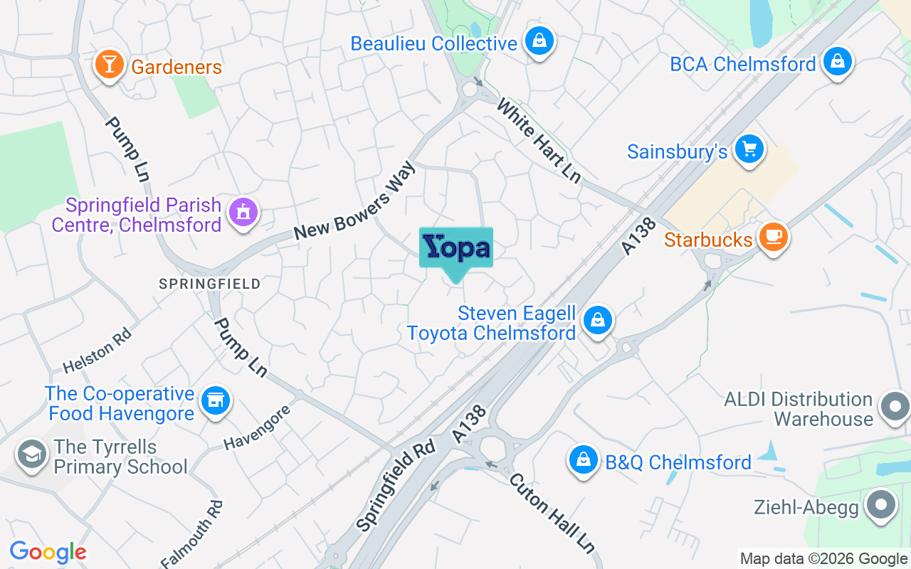 Map showing the location of CM1 6QS