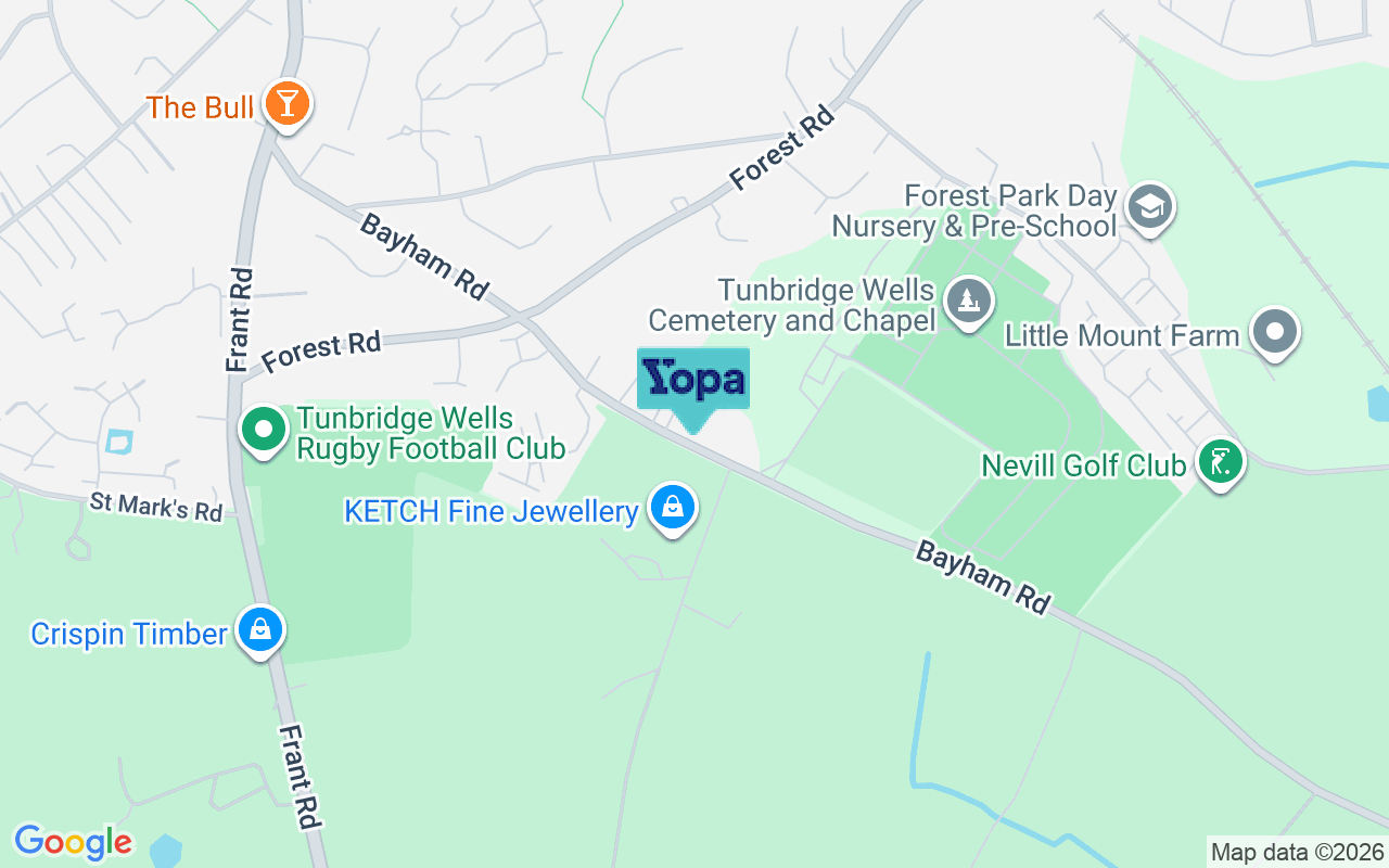 Map showing the location of TN2 5HU