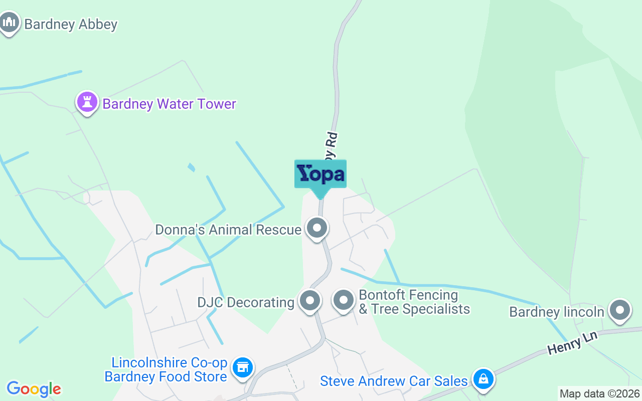 Map showing the location of LN3 5XW
