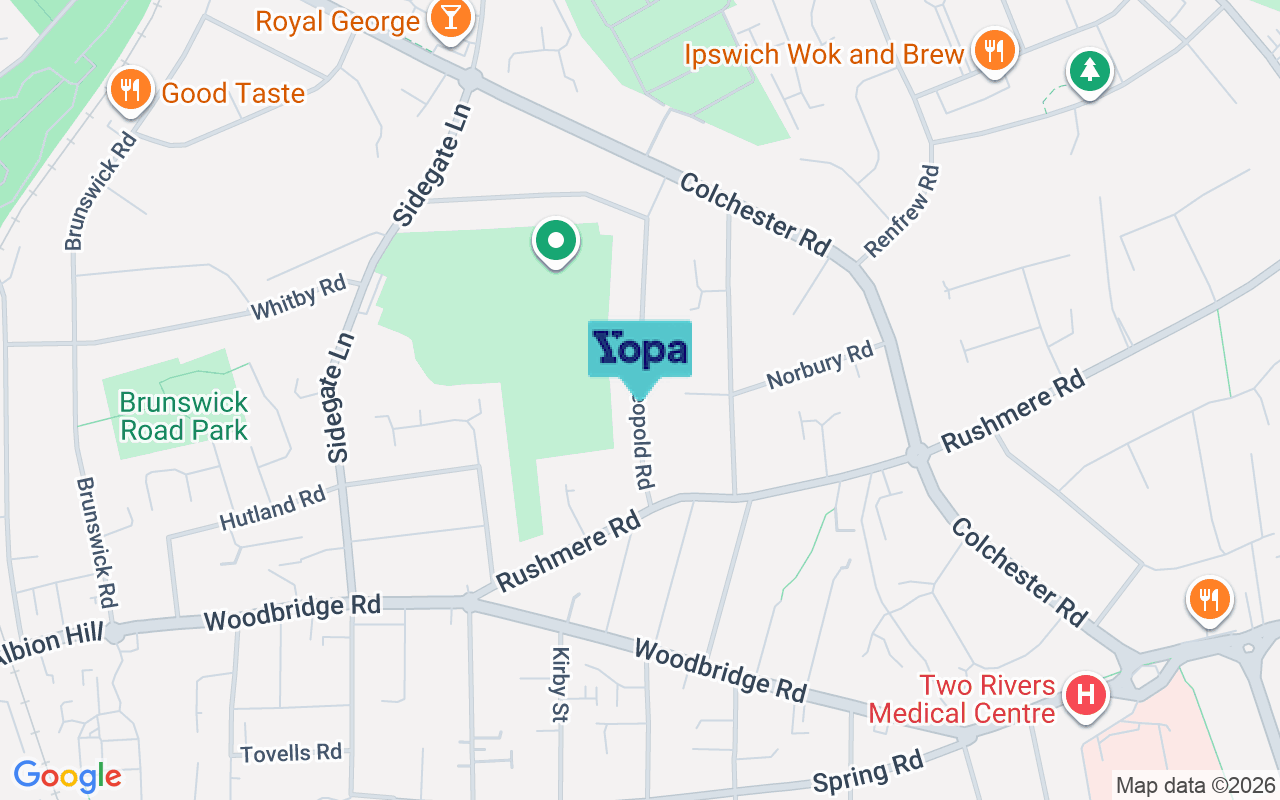Map showing the location of IP4 4RP