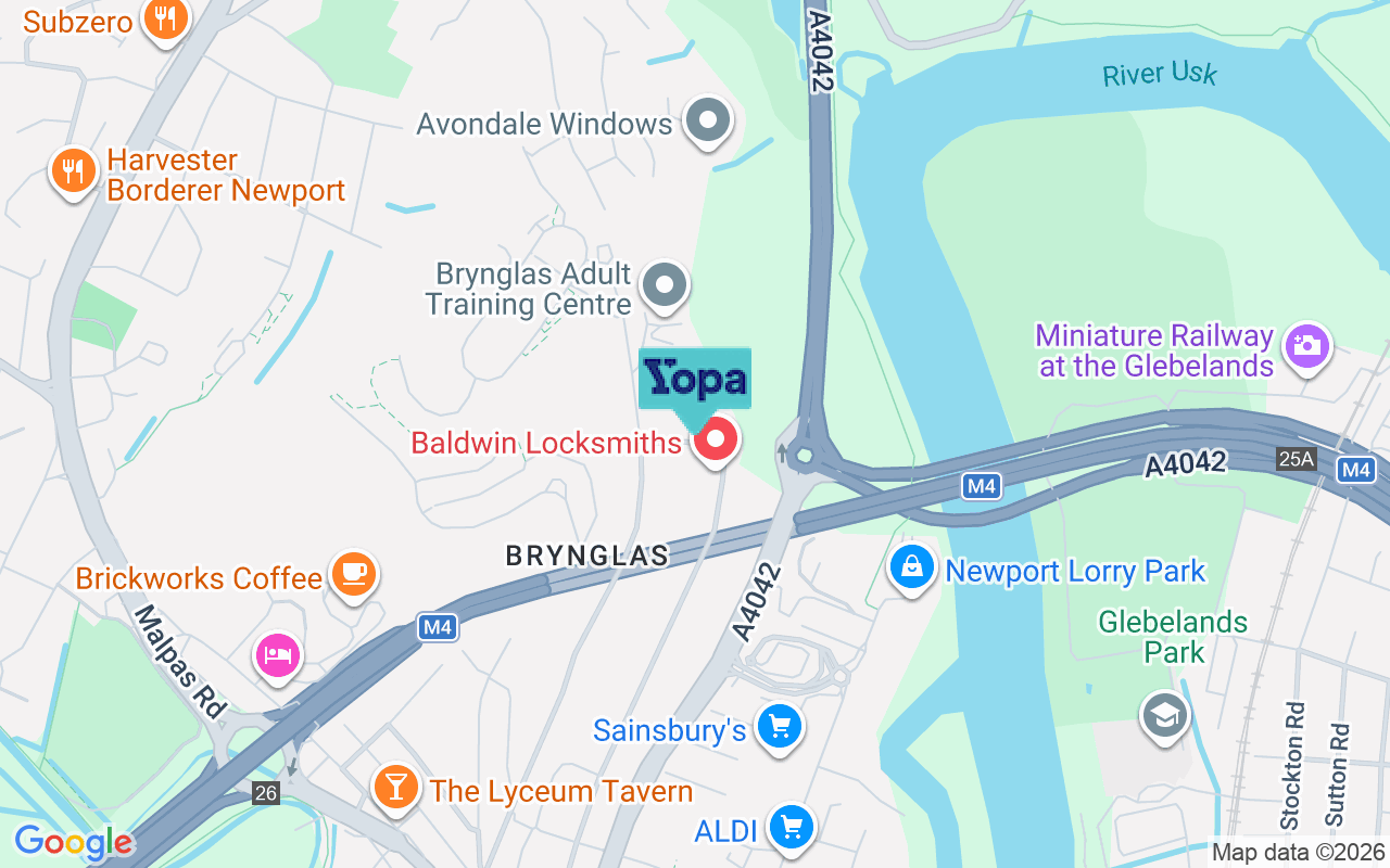 Map showing the location of NP20 5LP