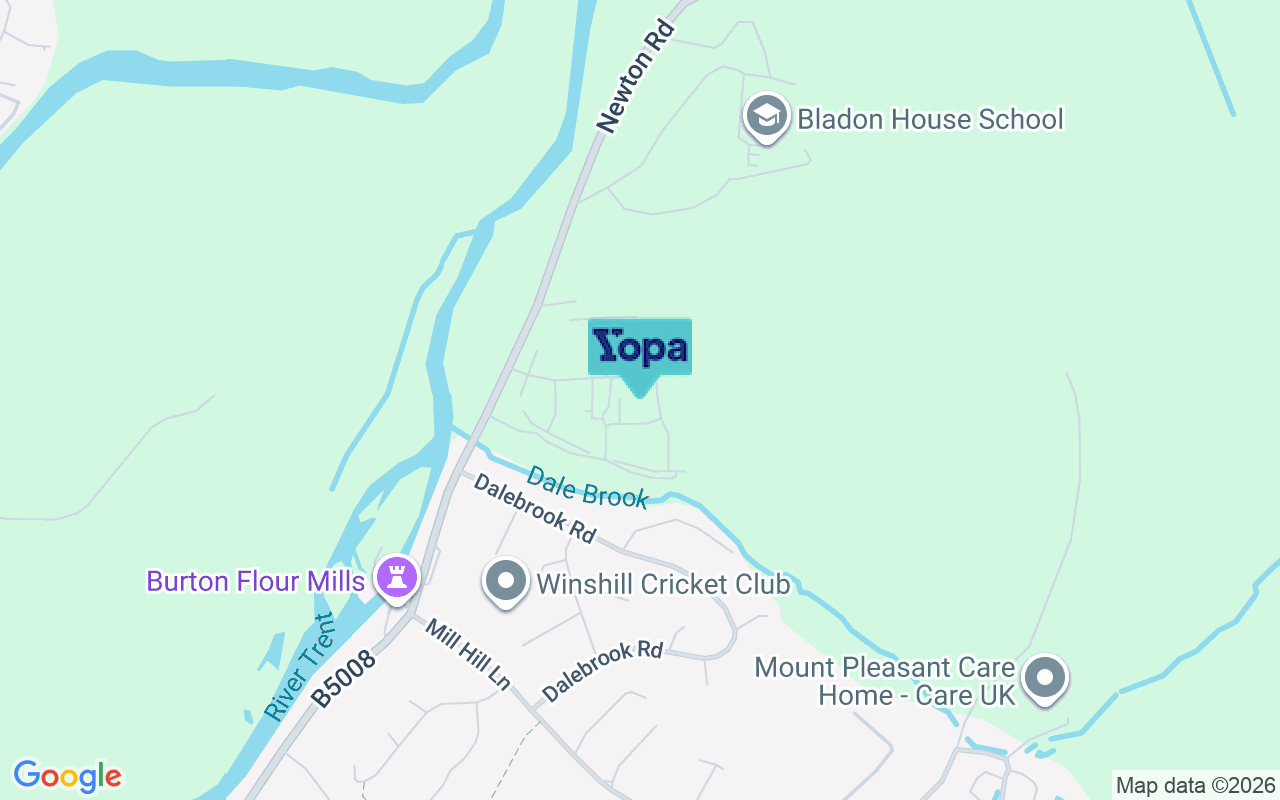 Map showing the location of DE15 0TH