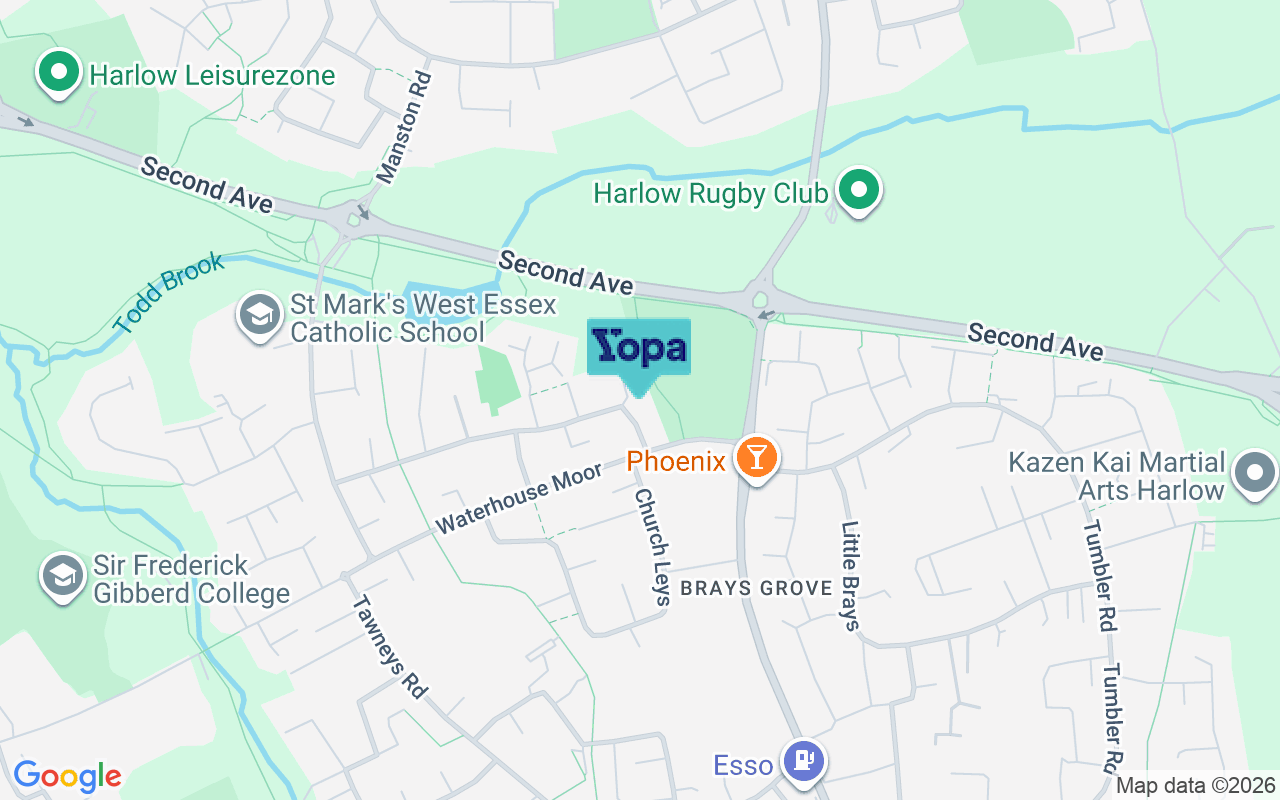 Map showing the location of CM18 6BE