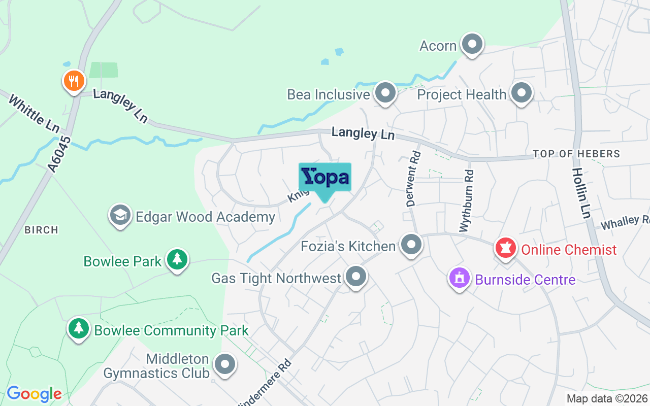Map showing the location of M24 5ST
