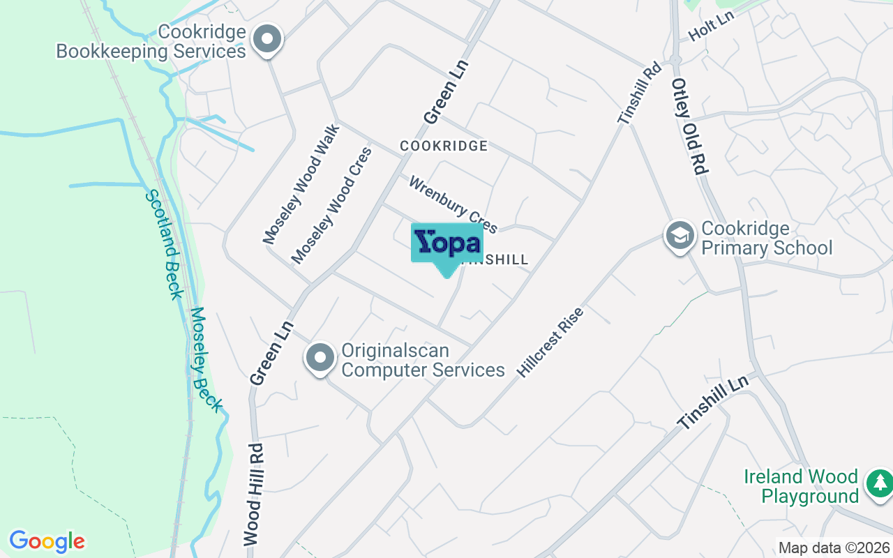 Map showing the location of LS16 7JU