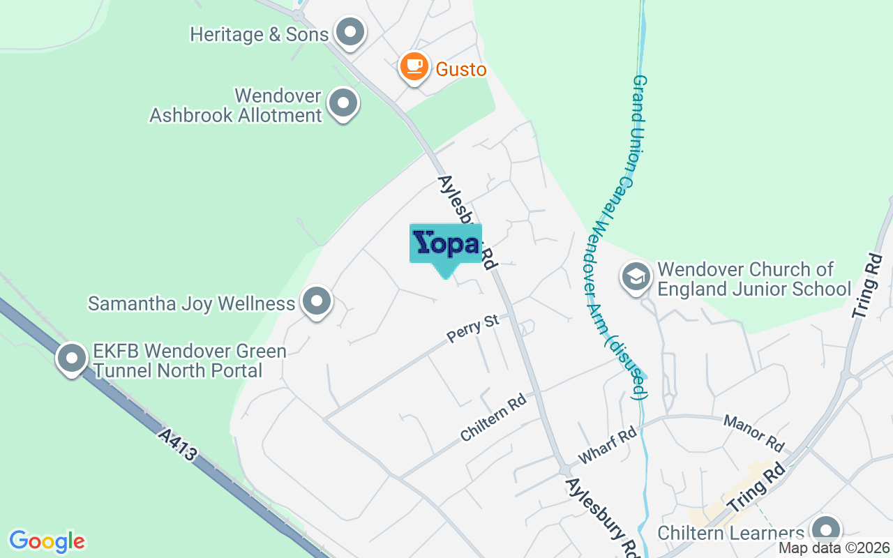 Map showing the location of HP22 6LZ