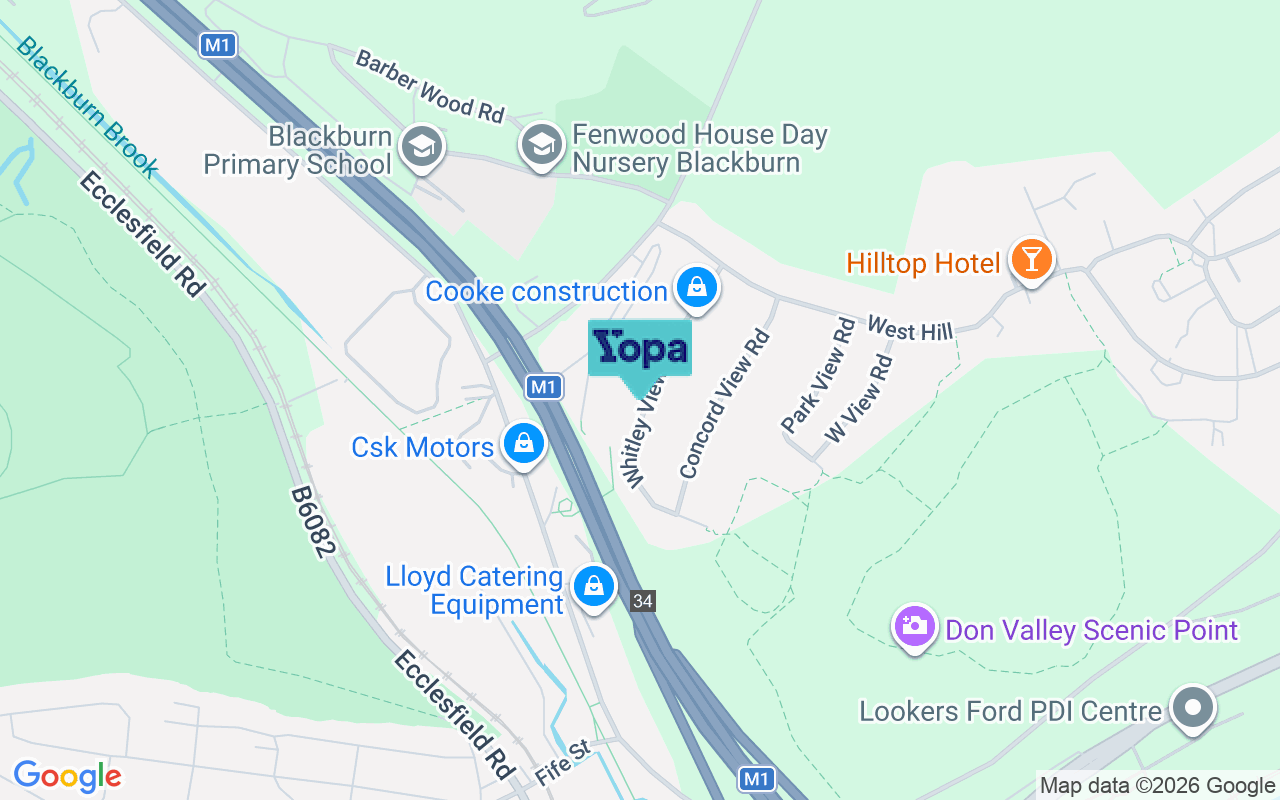 Map showing the location of S61 2HL