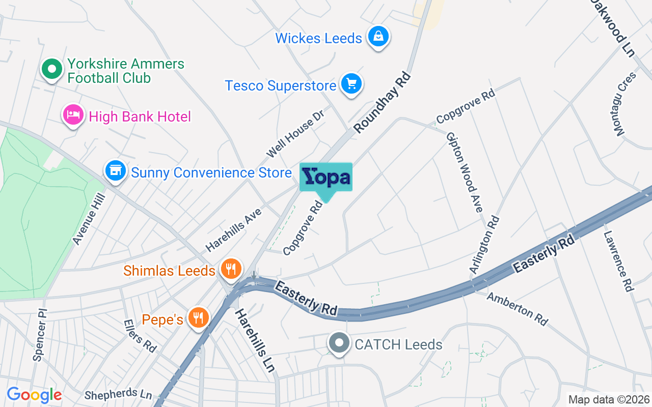 Map showing the location of LS8 2SP