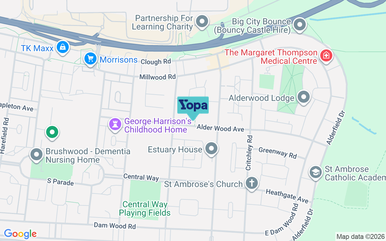 Map showing the location of L24 2UD