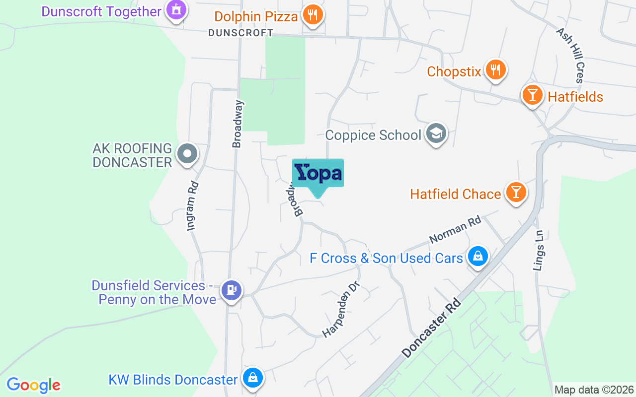 Map showing the location of DN7 4EY