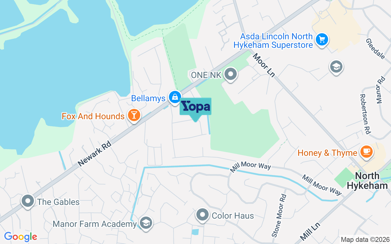Map showing the location of LN6 9SQ