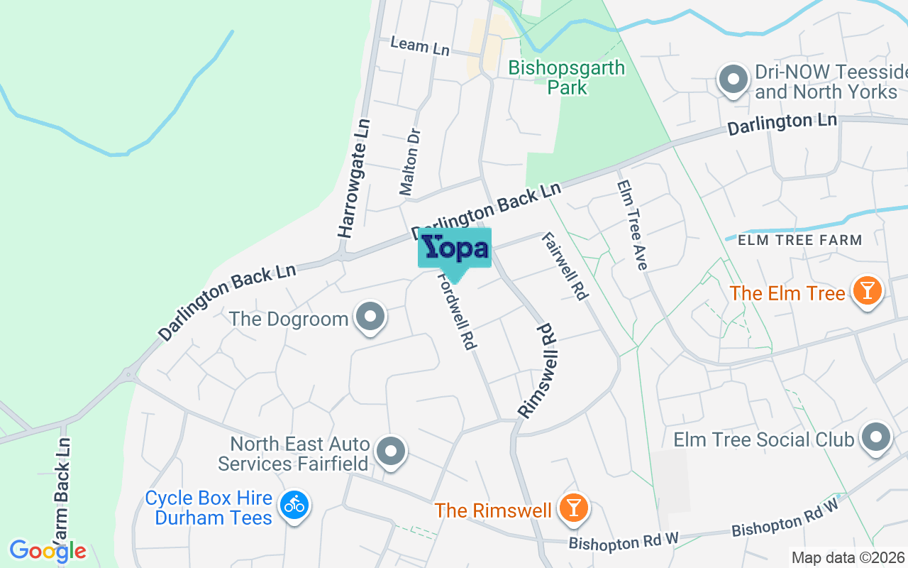 Map showing the location of TS19 7JU