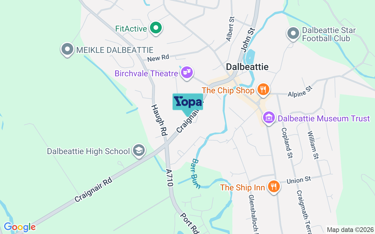 Map showing the location of DG5 4AX