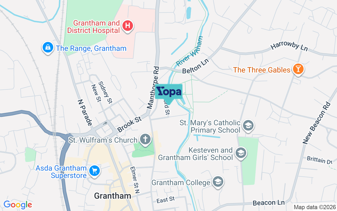 Map showing the location of NG31 8BX