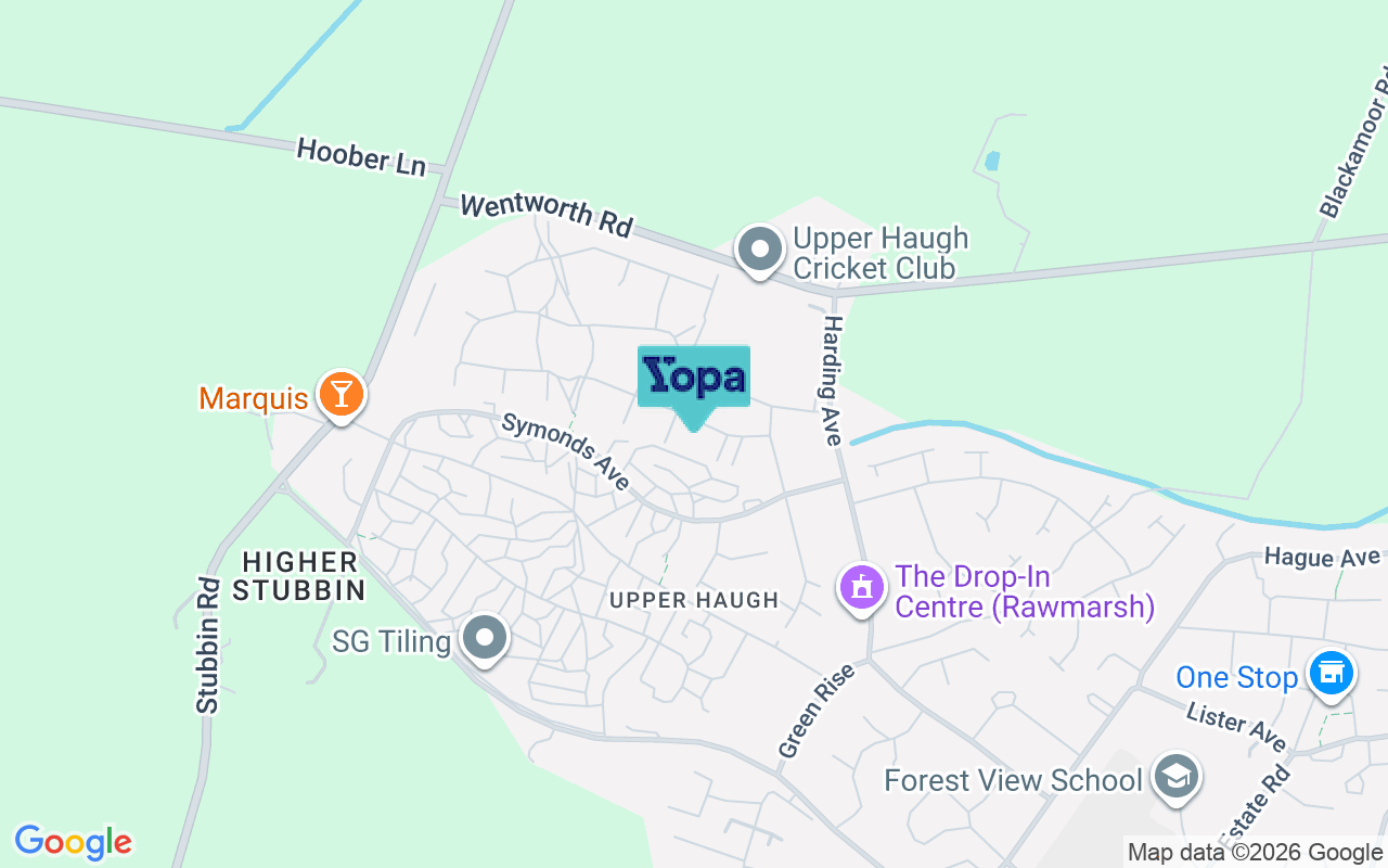 Map showing the location of S62 7AG