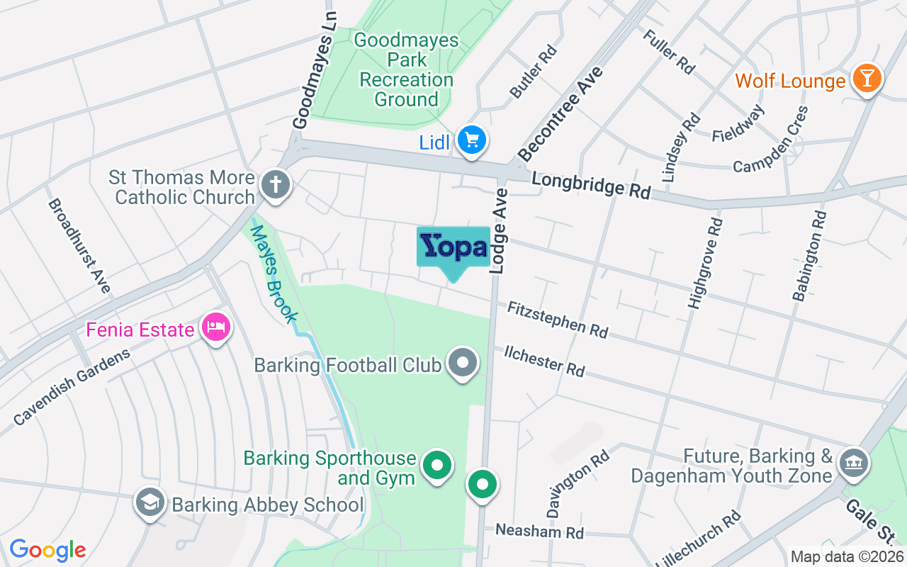 Map showing the location of RM8 2BF