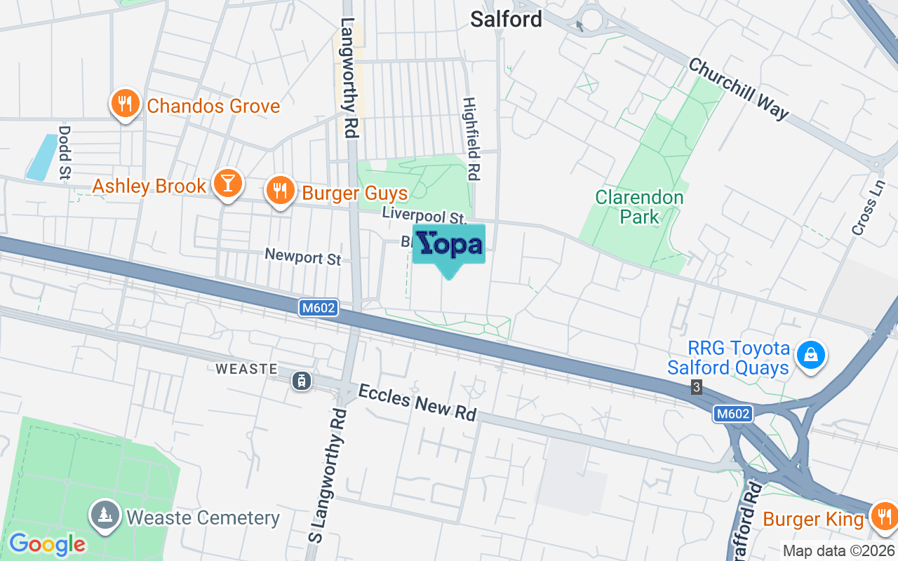 Map showing the location of M6 5TF