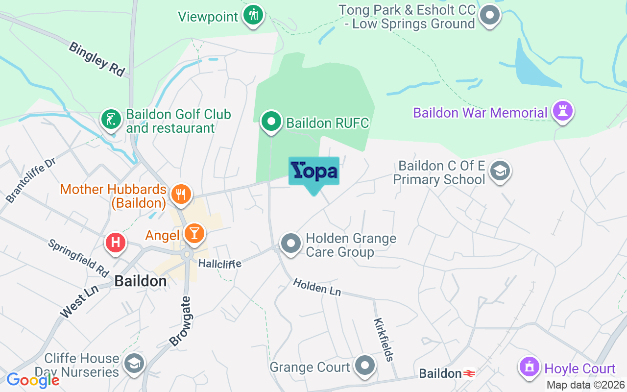 Map showing the location of BD17 6RX