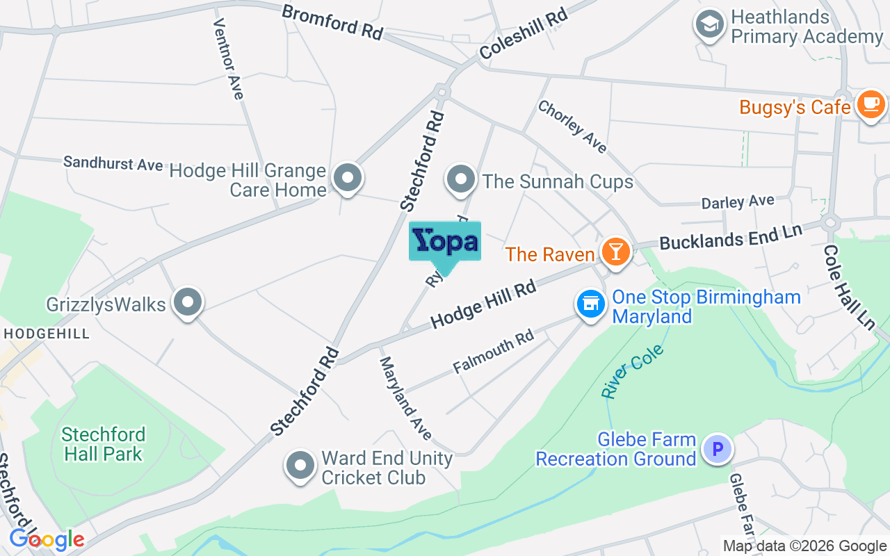 Map showing the location of B34 6BU