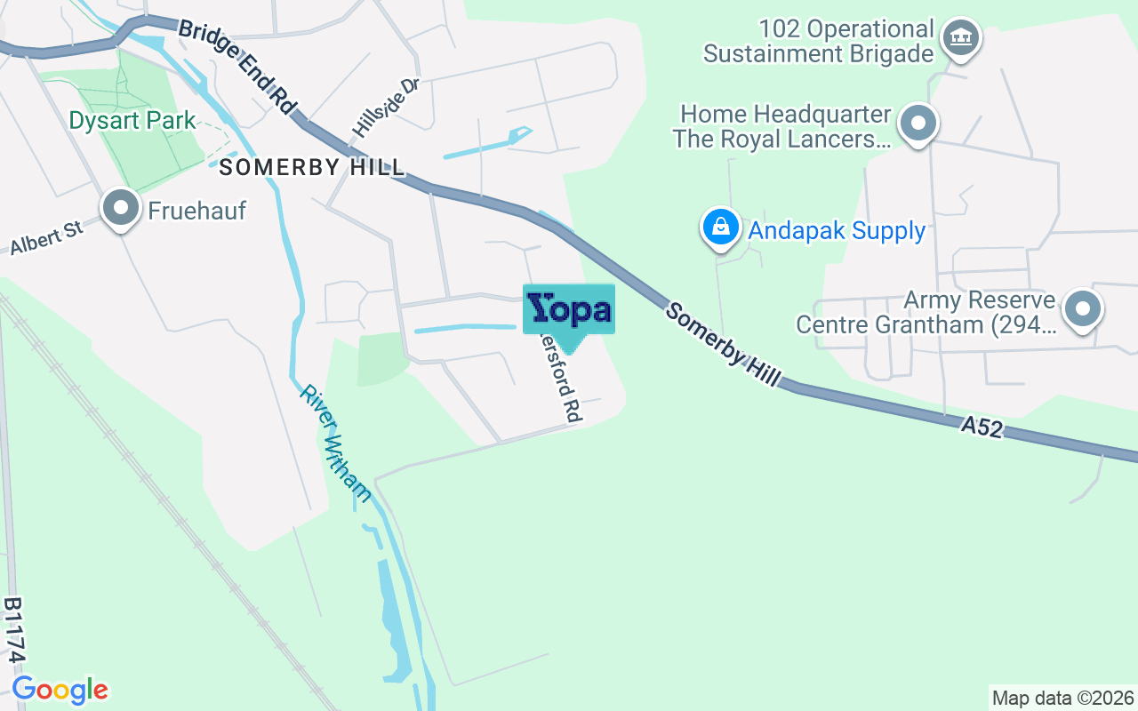 Map showing the location of NG31 7HG