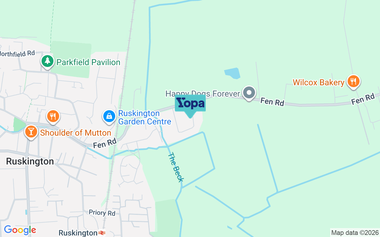 Map showing the location of NG34 9TJ