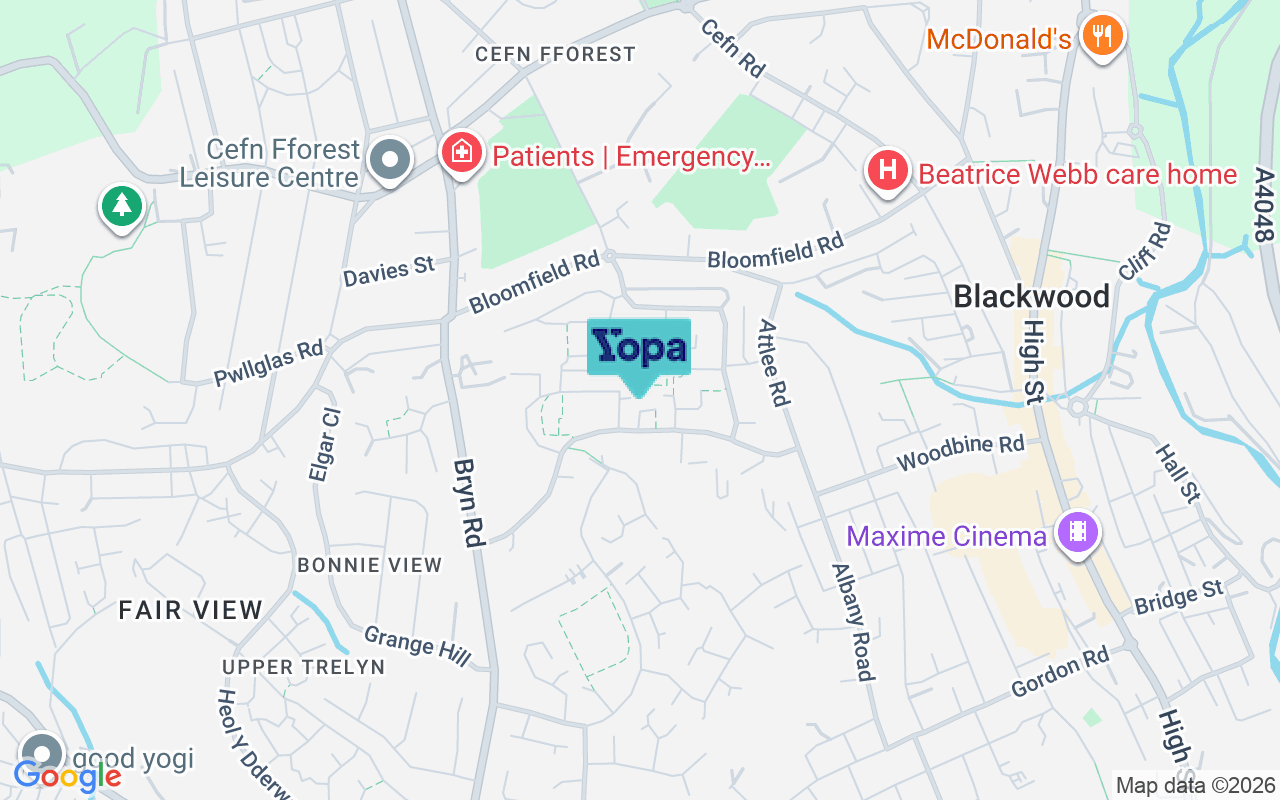 Map showing the location of NP12 1WE