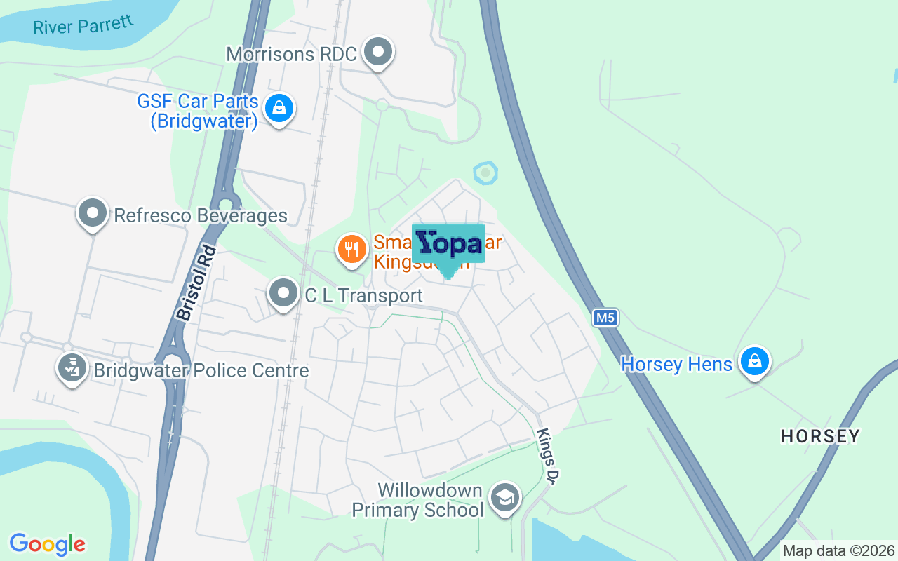 Map showing the location of TA6 4FT