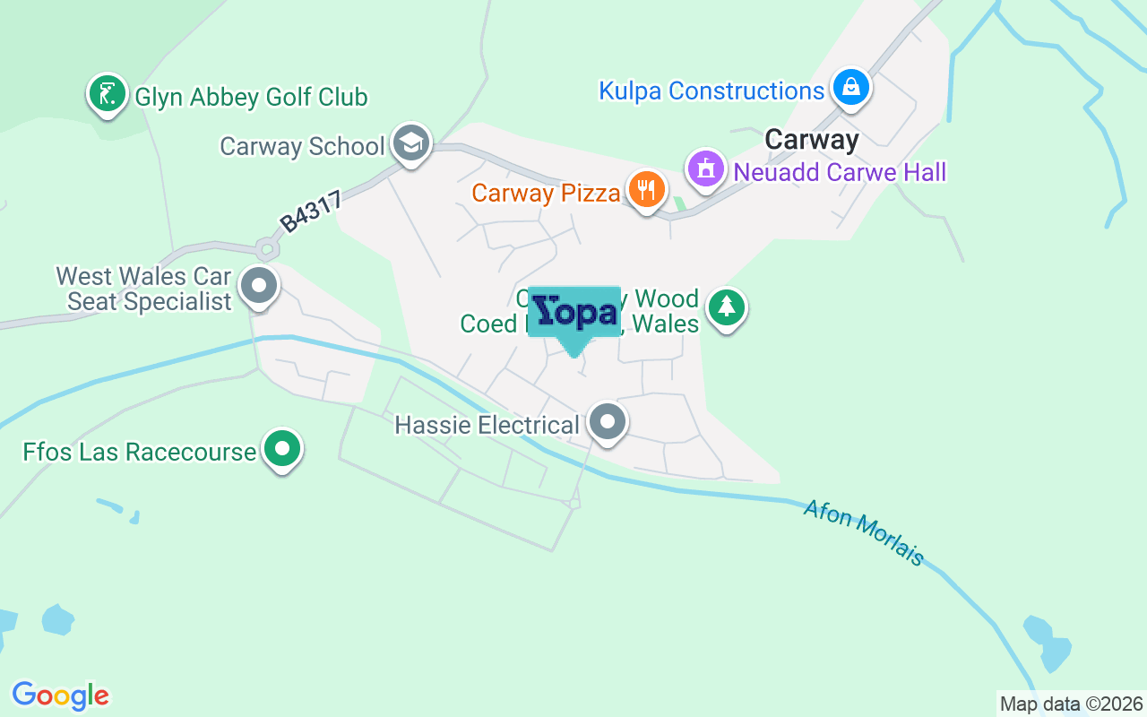 Map showing the location of SA17 4JJ