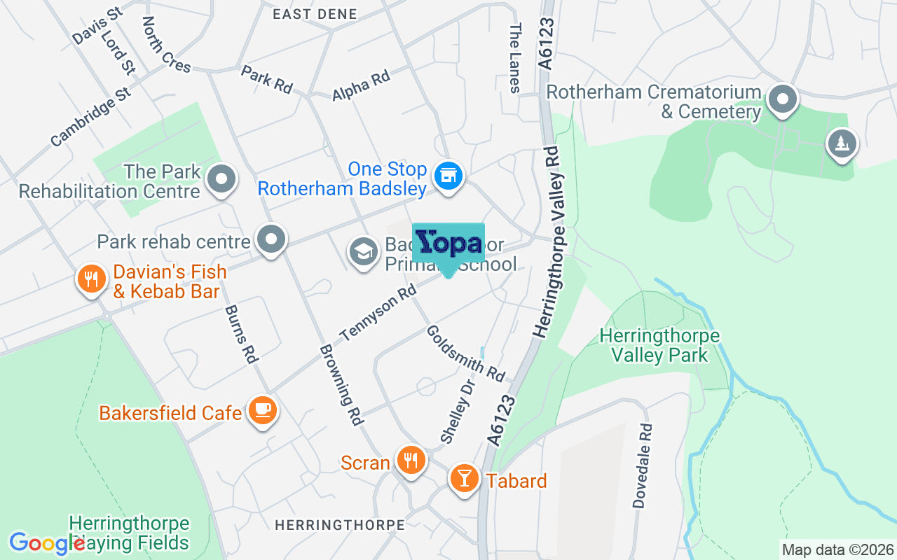 Map showing the location of S65 2LT