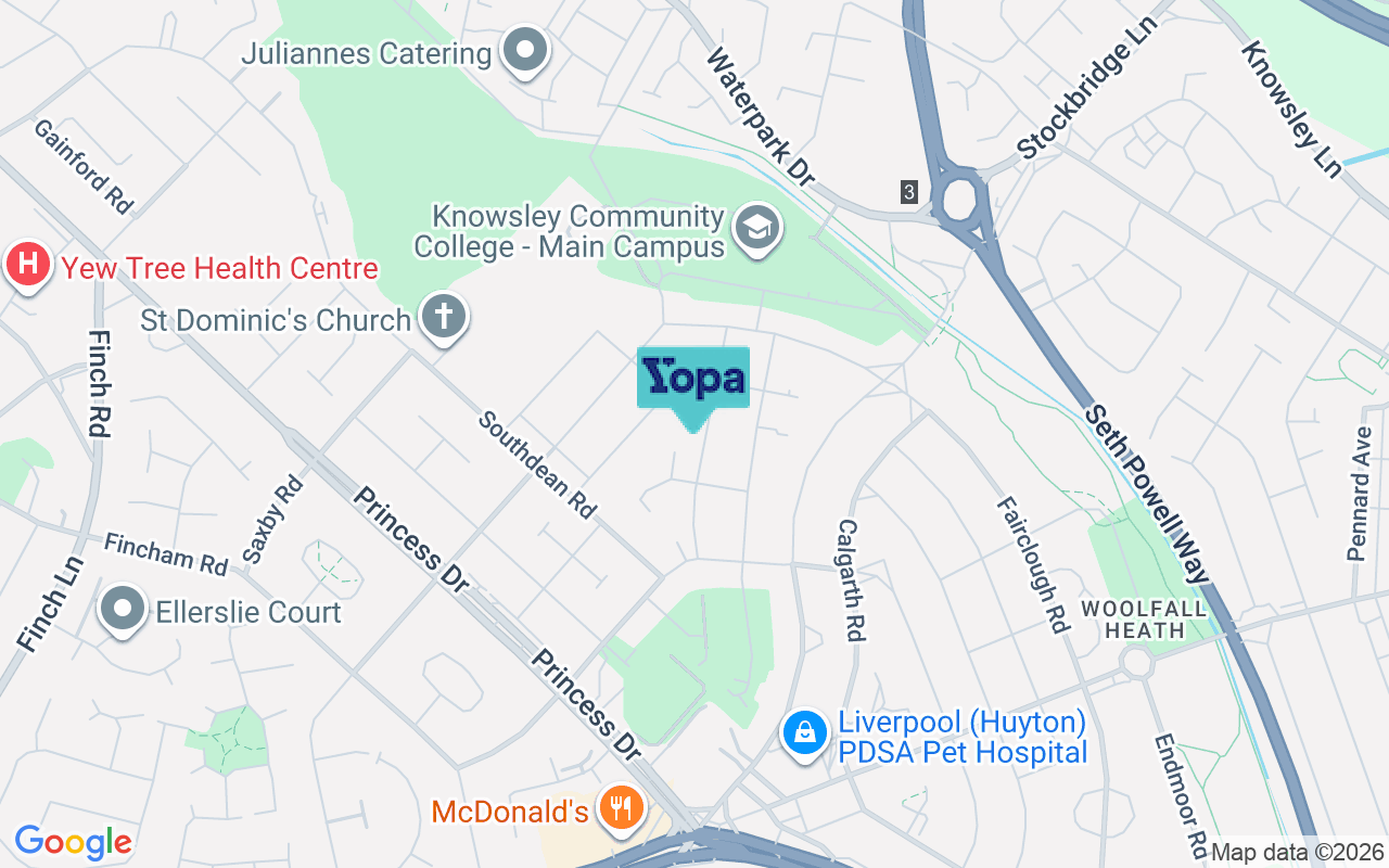 Map showing the location of L14 8AD